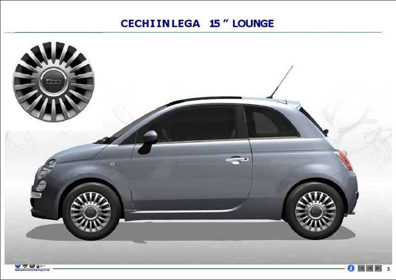 Fiat 500 enjoliveur de roue enjoliveur de jante en aluminium OE