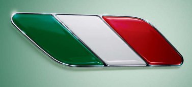 Badge latral avant drapeau italien