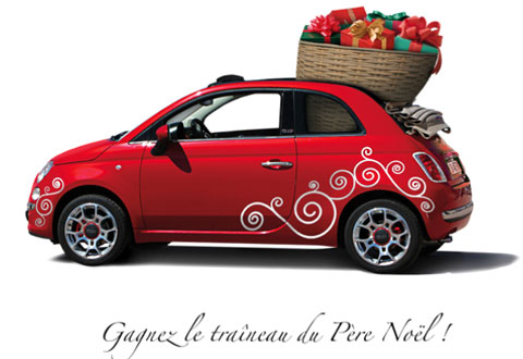 Fiat 500C Père Noel