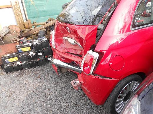 Fiat 500 accident�e