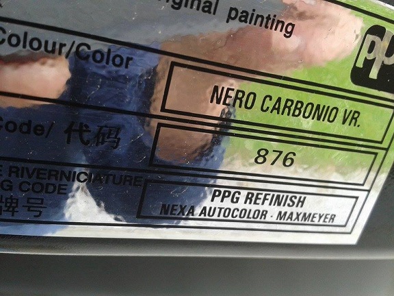 CODE PEINTURE 500 NERA...